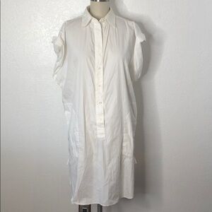 MaxMara white oversized shirt dress 8